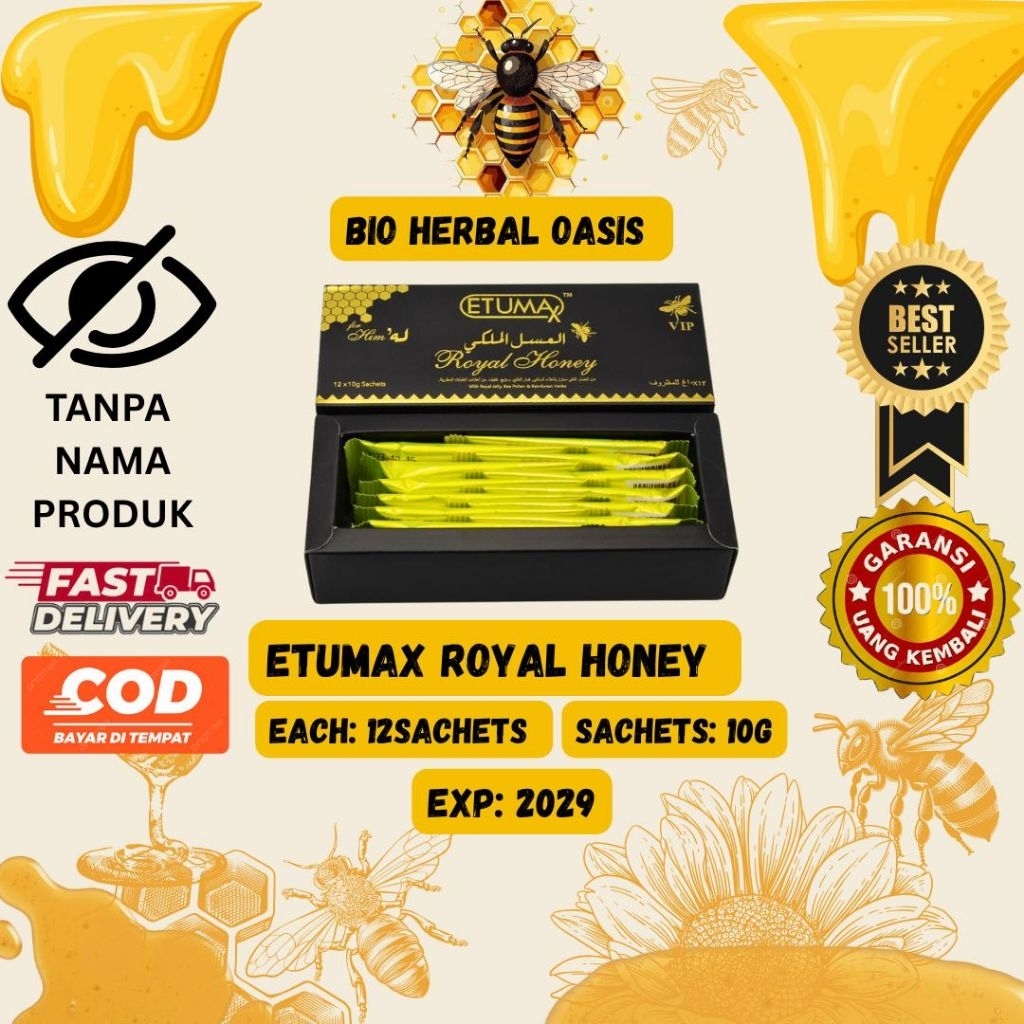 Etumax Royal Honey Original 1box 12 Sachet 10g