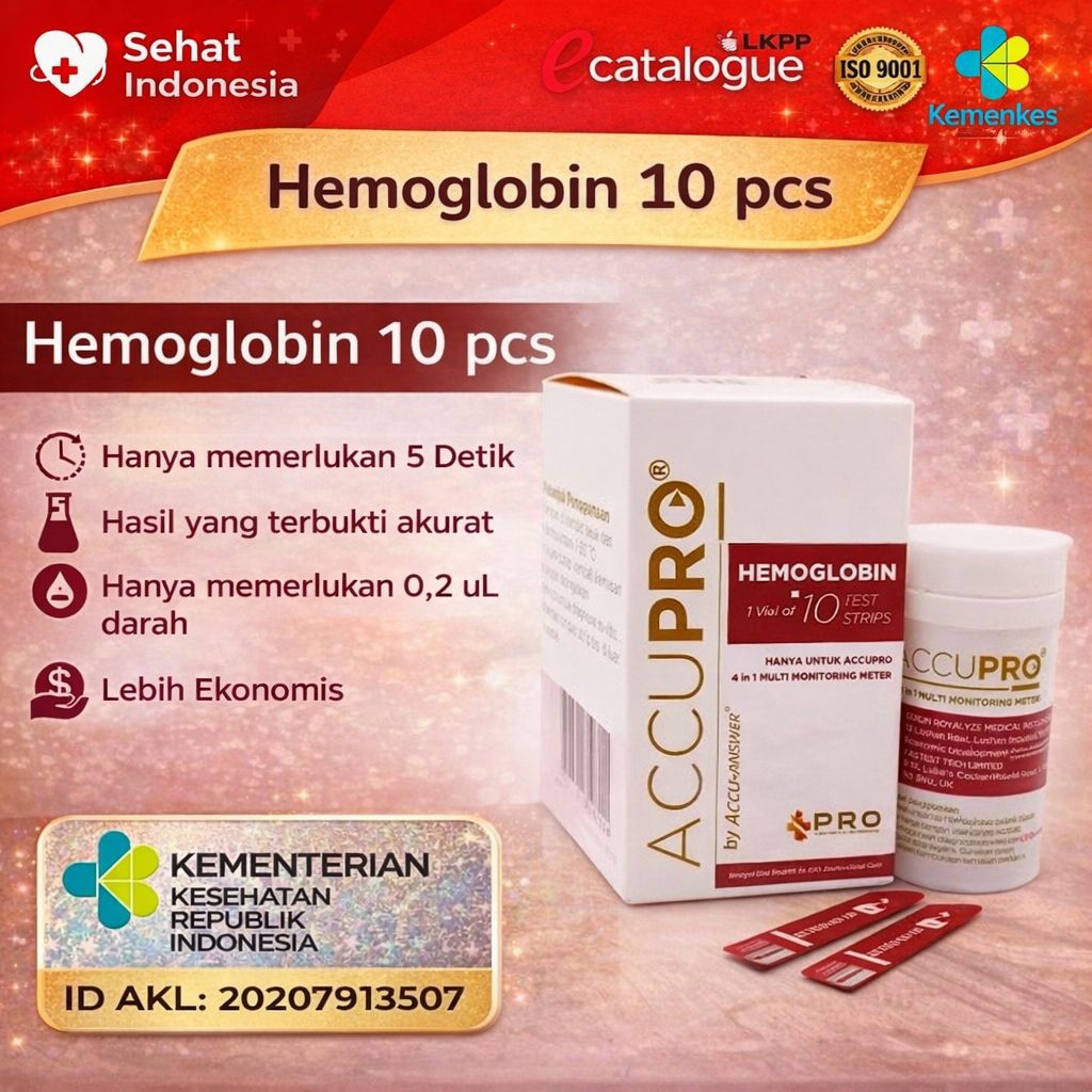 Strip Hemoglobin (HB) ACCUPRO Murah / Stik HB Accupro