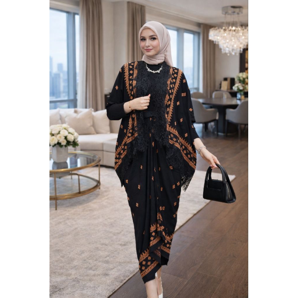 Setelan Baju Kondangan Cardigan Baju Kondangan wisuda Oneset Cardigan Trendy