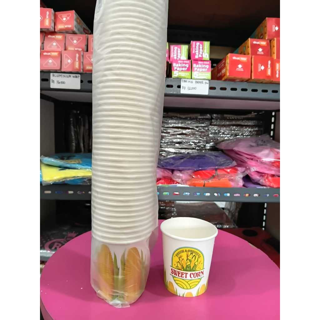 Cup Kertas Cup Sweetcorn. Uk 6oz cup Jagung manis