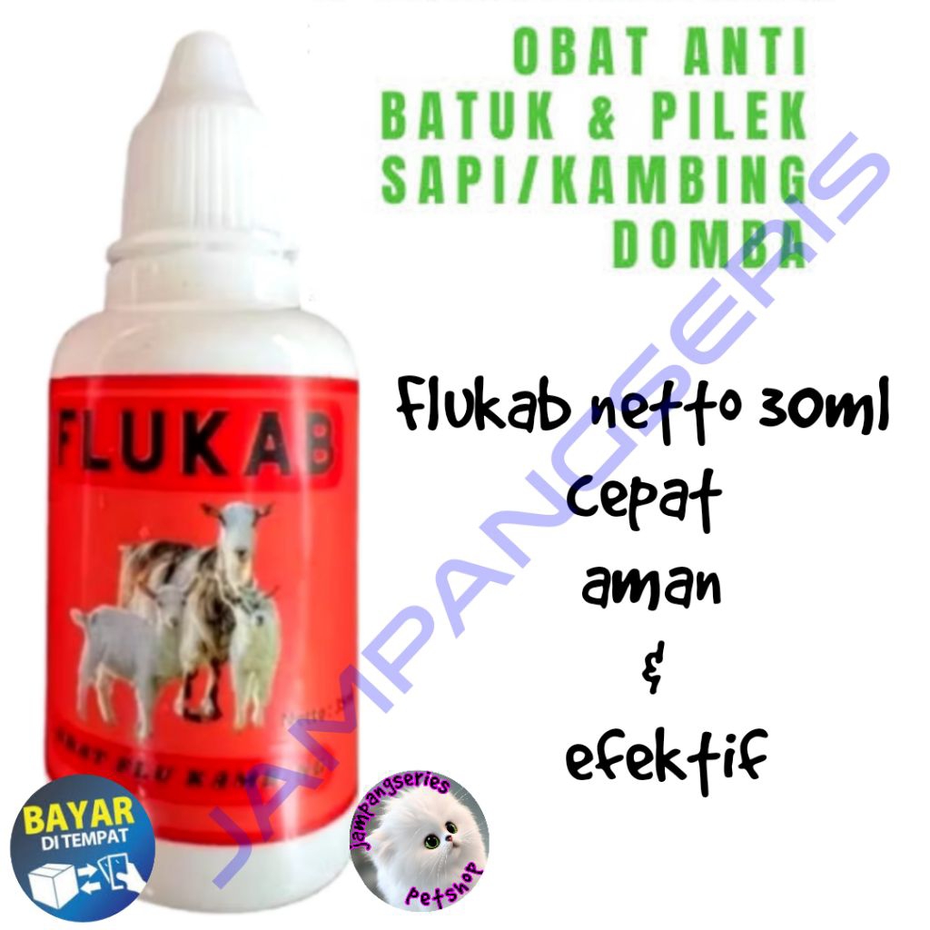 Flukab netto 30ml anti flu untuk kambing domba dan sapiObat Flu Hewan meredakan flu batuk pilek yang