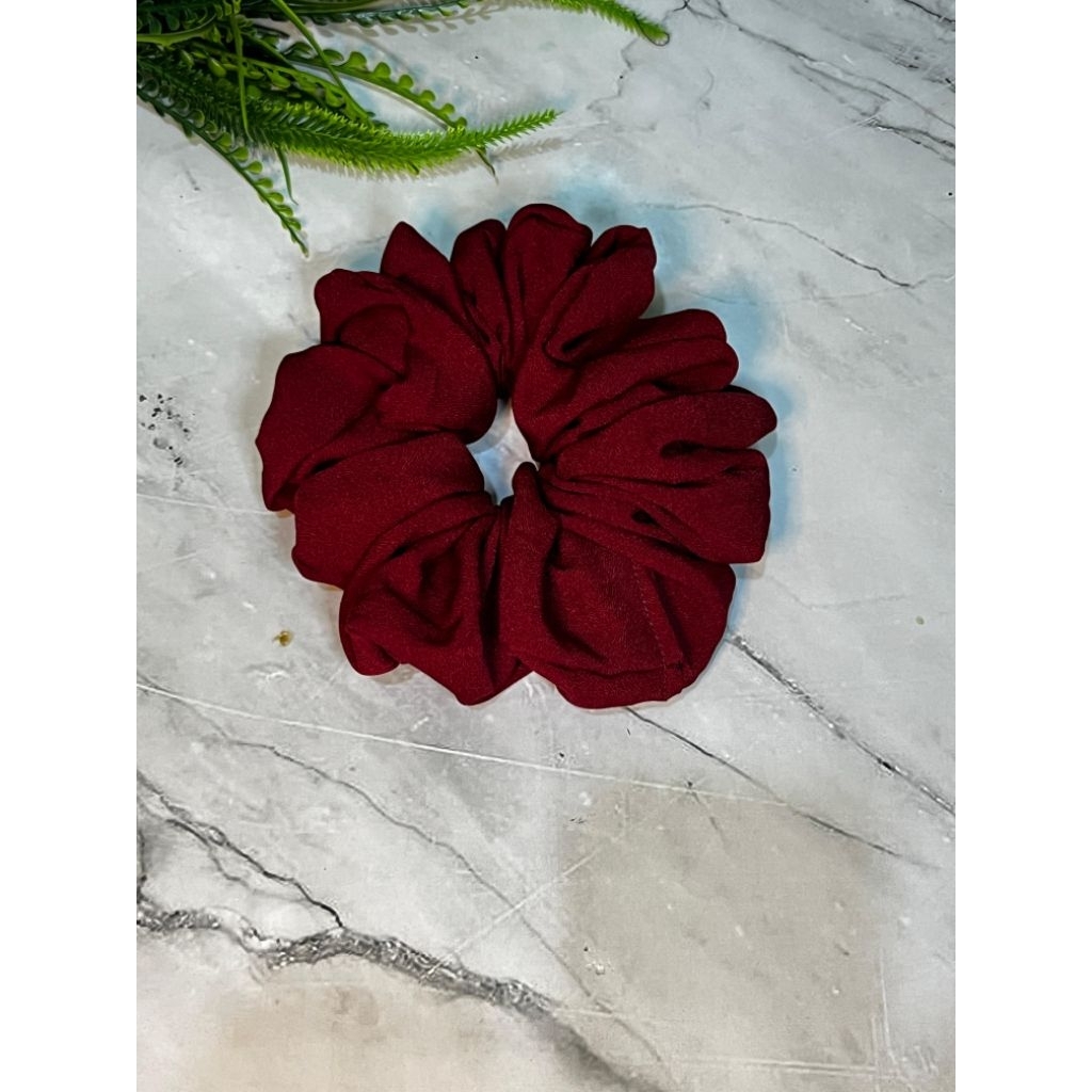 SCRUNCHIE CEPOL RAMBUT UKURAN SEDANG - IKAT RAMBUT POLOS ANAK & DEWASA