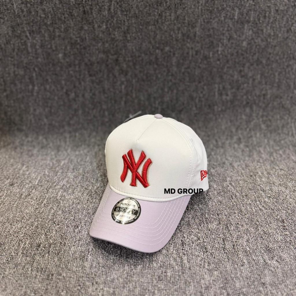 Topi Distro New Era Baseball Import Unisex Katun High Premium Distro Caps NY Abu Putih Kekinian Pria