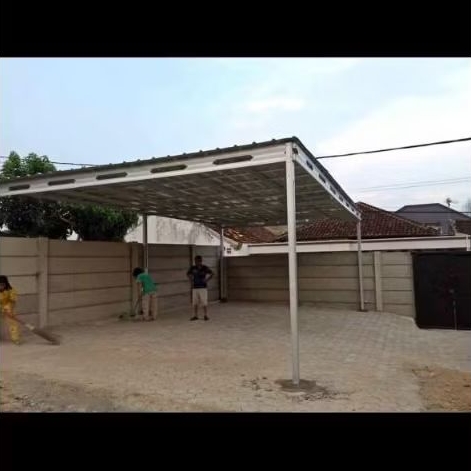 Kanopi baja ringan atap spandek poloss harga permeter terpasang