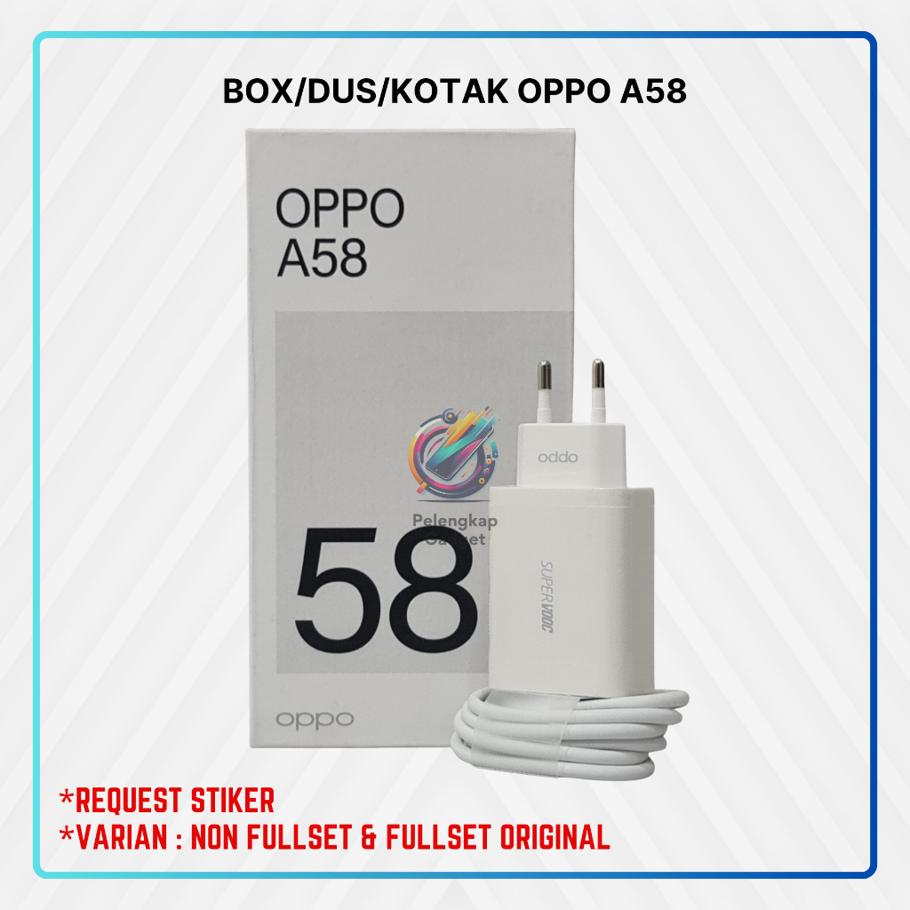 BOX/DUS/KOTAK For OPPO A58 (CHARGER SUPERVOOC 65W ORIGINAL 100%)