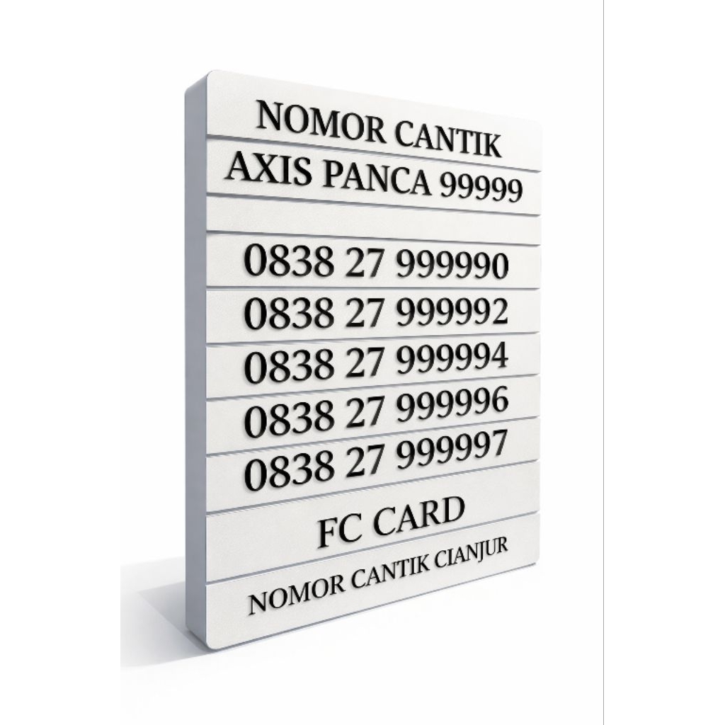 NOMOR CANTIK AXIS PANCA 99999