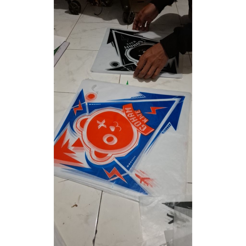 ( 2 WARNA ) JASA SABLON KERTAS LAYANGAN CUSTOM
