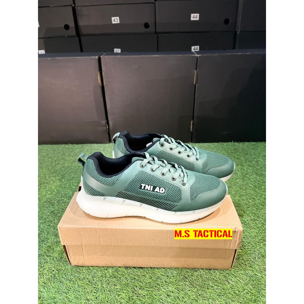 Sepatu Hijau Olahraga TNI AD Original Jatah Pembagian Tahun 2024