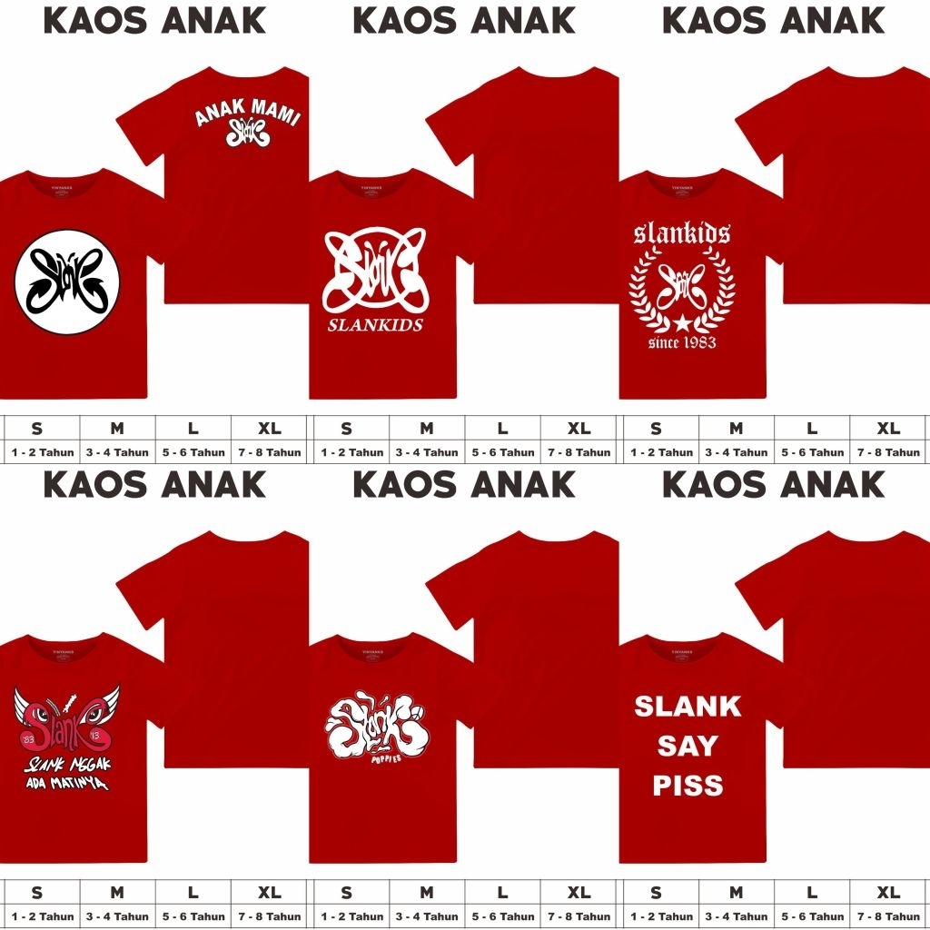 Kaos Anak Slank - Kaos Slankids - Kaos Slankers - Slank Store