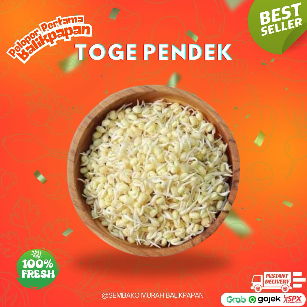 toge pendek/cambah pendek/toge rawon