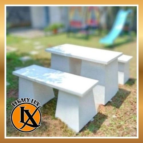 Meja bangku panjang terrazzo | Bangku meja taman teraso outdoor