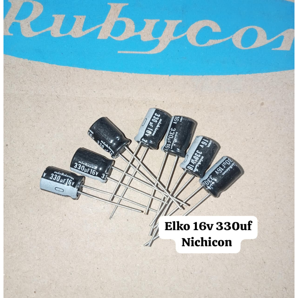 20Pcs Elko 16v 330uf NICHICON