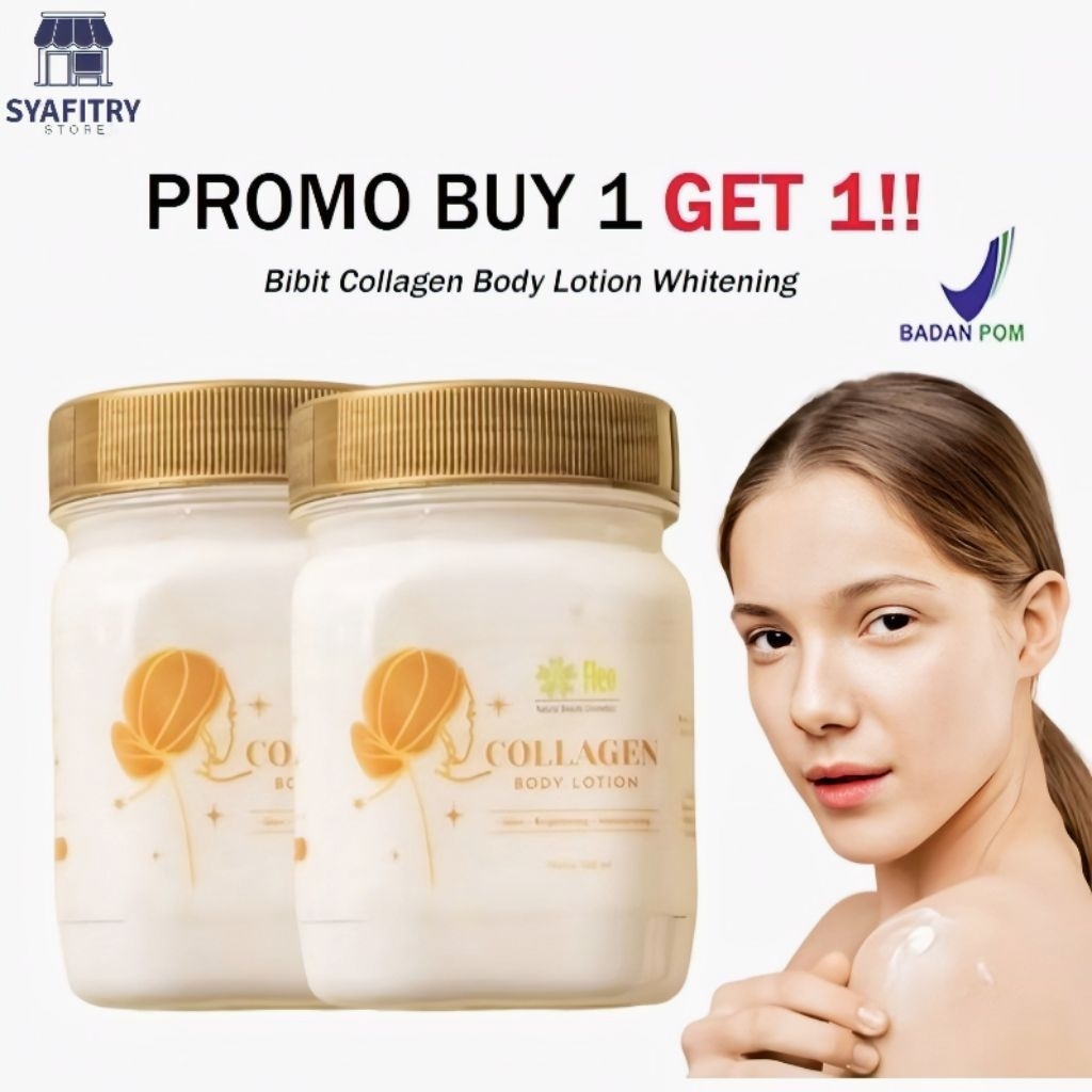 [PROMO BUY 1 GET 1 ] Fleo Bibit Collagen Pemutih Bpom Original - Bitcol Body Lotion Whitening Moistu