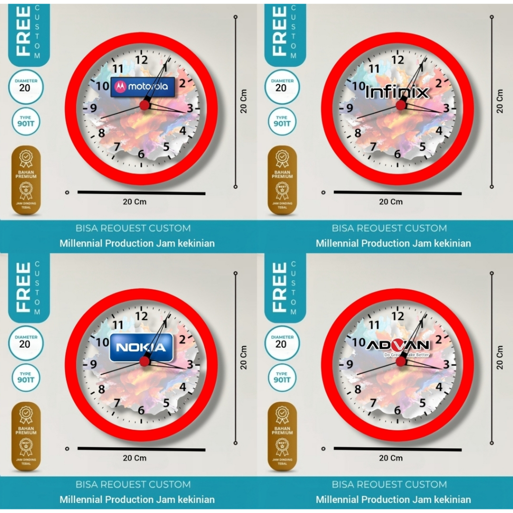 JAM DINDING LOGO HP OPPO VIVO INFINIX DLL JAM DINDING KAYU MILENIAL