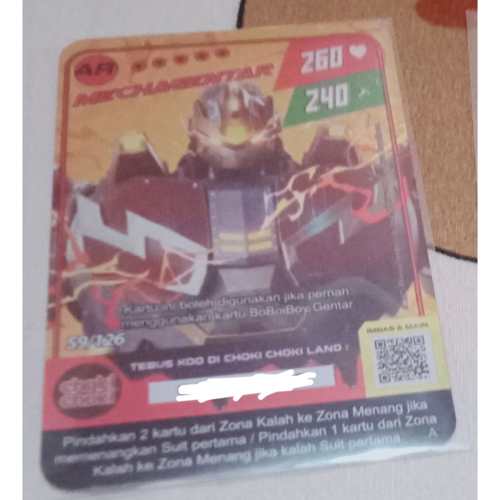 MechaGentar AR Choki Choki Boboiboy Rare