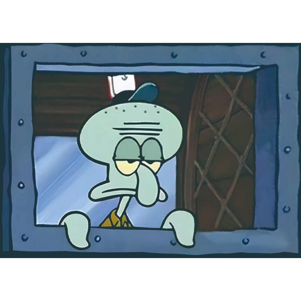 Stiker Squidward 3D Bahan Vinyl Ukuran 30x42cm - Stiker Squidward