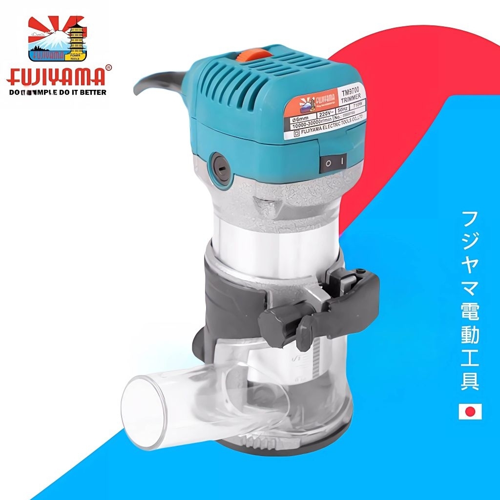 ORIGINAL FUJIYAMA WOOD TRIMMER KAYU 6MM FUJIYAMA TM9700 MESIN ROUTER KAYU 6MM VARIABEL SPEED MESIN P