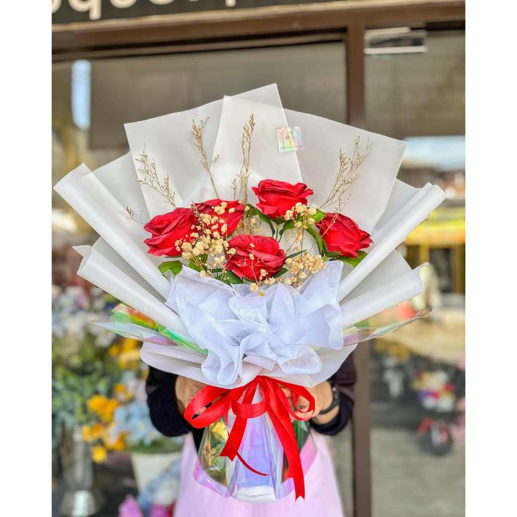 Buket Bunga Artificial/ Buket Mawar / Buket Murah/ Buket Bunga Palsu/ Buket Graduation Valentine SL 