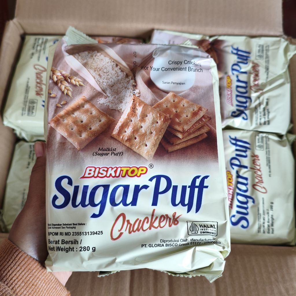 Biskitop Sugar Puff Crackers Dus isi 12