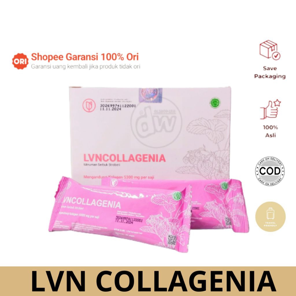 ( 100% ORI  ) LVN Collagen 100% Original LVN Collagenia Suplemen Kecantikan Minuman Serbuk Collagen 