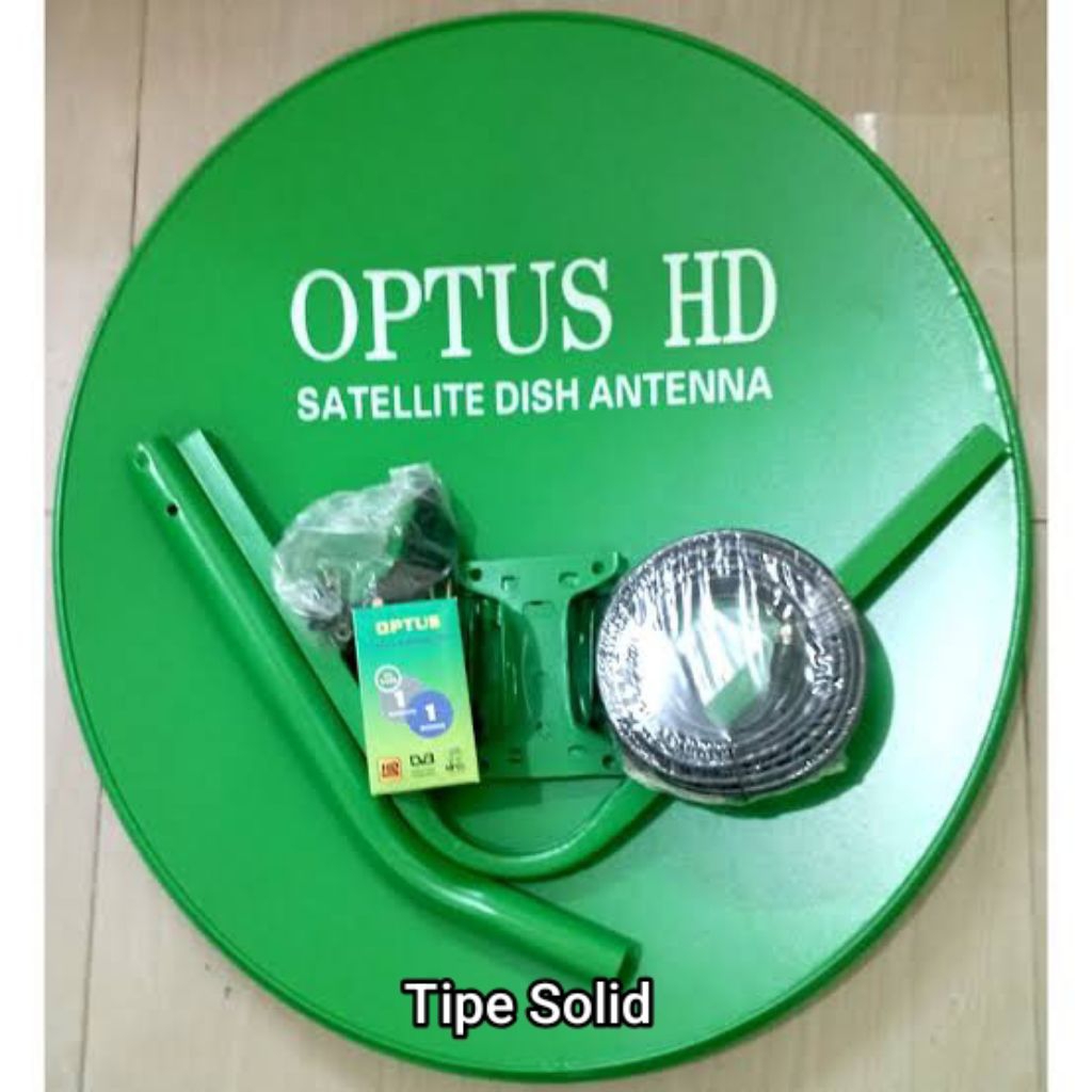 Dish Optus 45cm solid/messlengkap LNB dan Kabel 15 meter