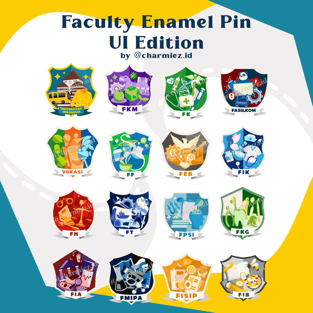 Enamel Pin Universitas Indoneia | Enamel Pin UI | Merchandise UI [READY STOCK]
