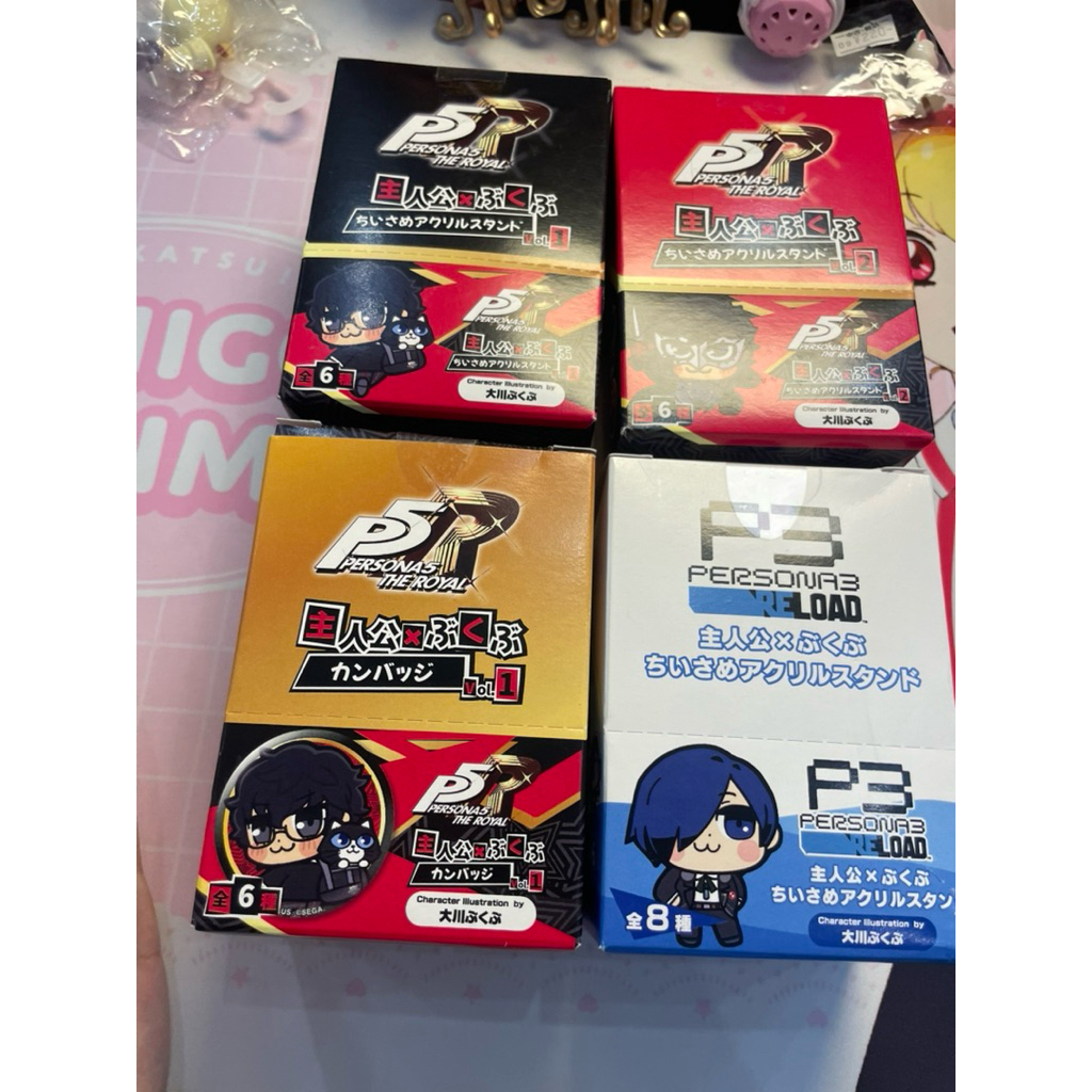 Persona 3 Persona 5 Acrylic mini Stand Gacha Badge Character Pin Makoto Yuki  Joker