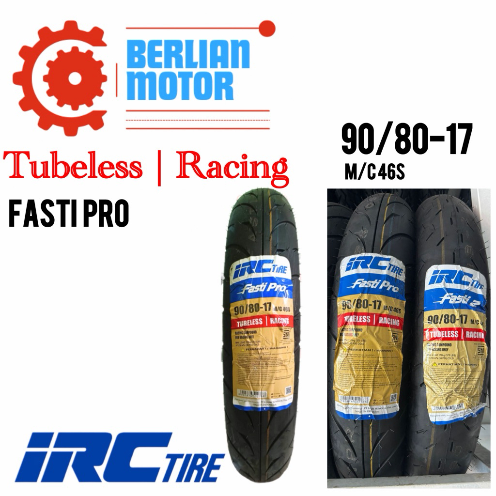 Ban IRC fasti pro 90/80 ring 17 tubelles 100%original SNI