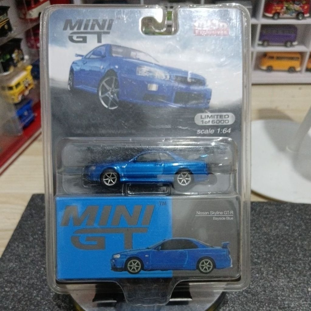 MINI GT NISSAN SKYLINE R34 BLUE