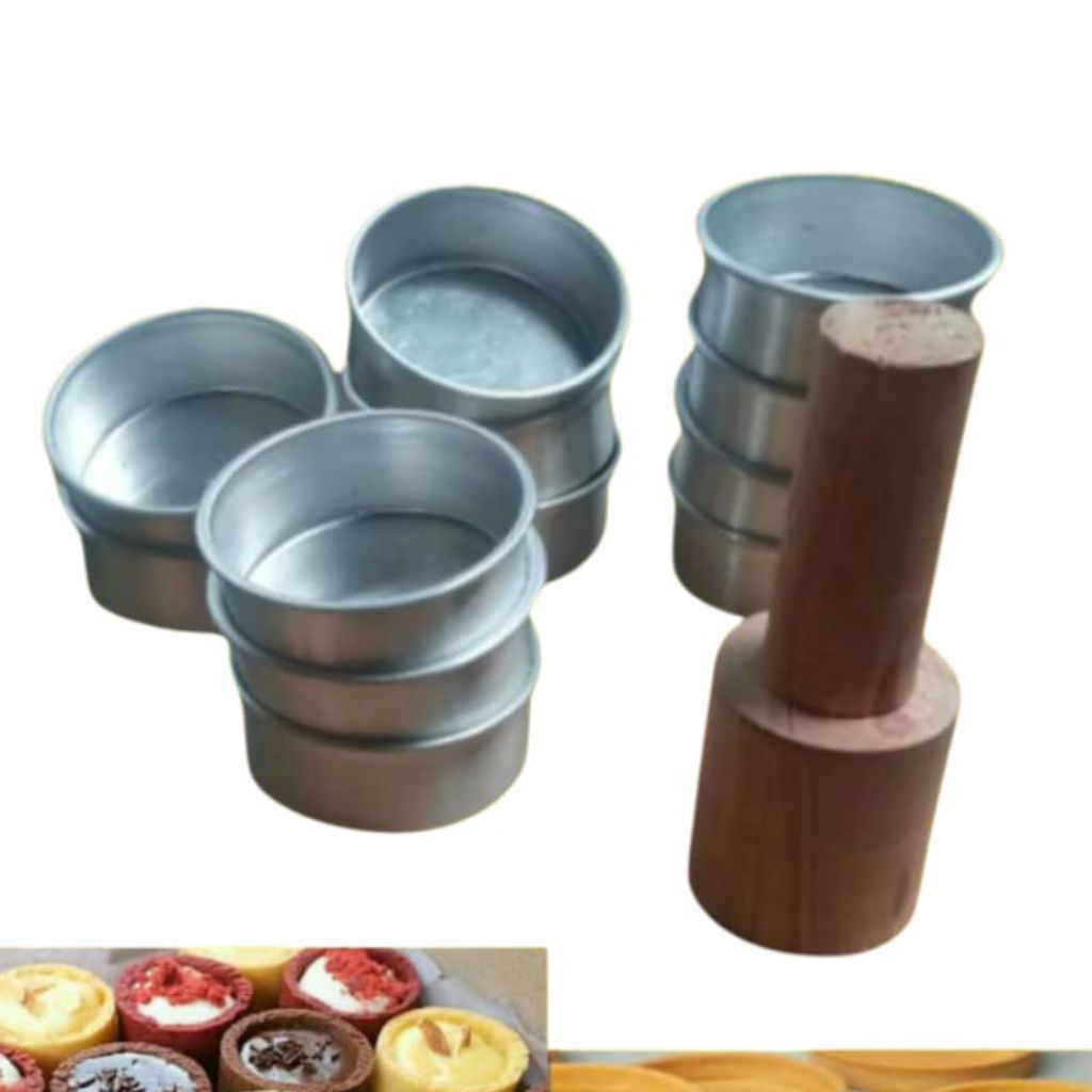 Cetakan kue Pie Tart Mini Bulat Polos Anti Lengket