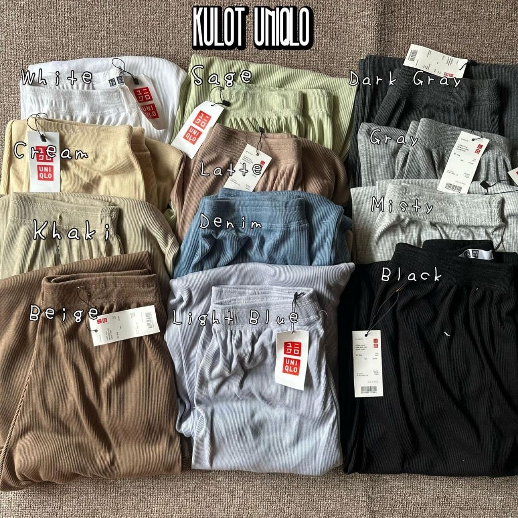 Kulot uniqlo bahan rib premium