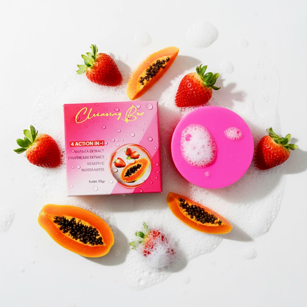 Sabun Cuci Muka Cleansing Bar Dr Febrian Skincare 30gr Sabun Mandi Pepaya Strawberry Niacinamide Vit
