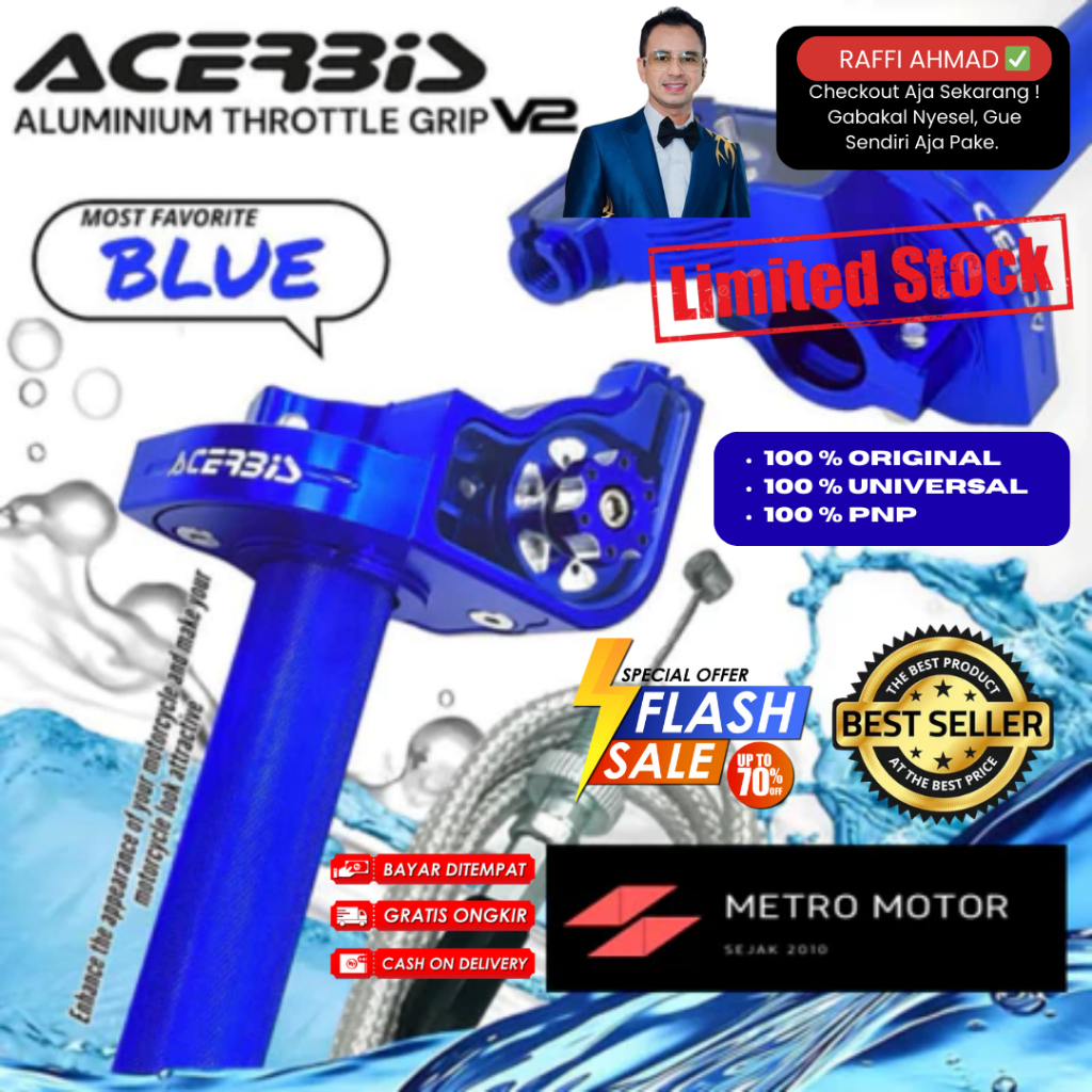 Gas Spontan ACERBIS V2 FULL CNC 1 KABEL