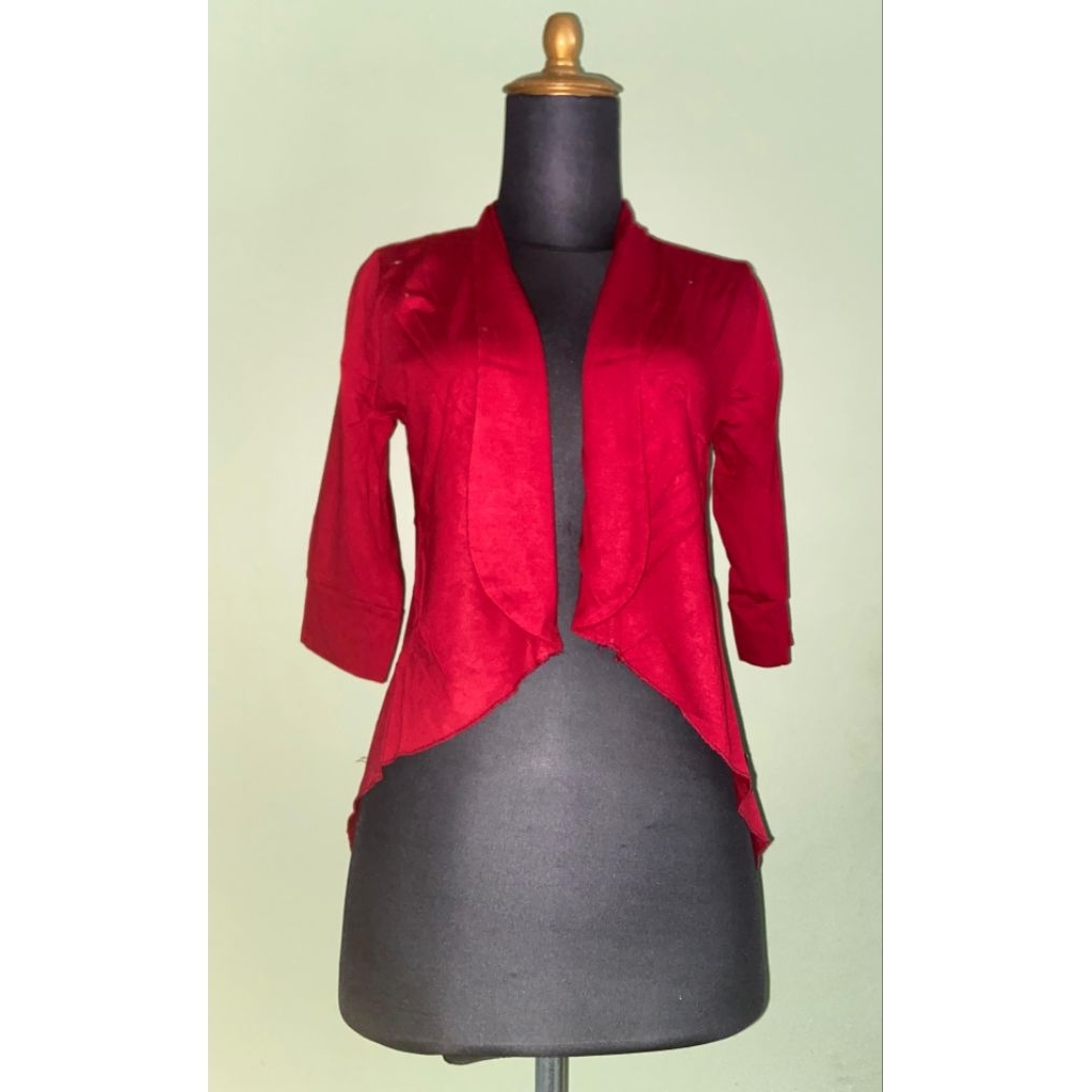 Blazer Cardigan Kaos Rayon Wanita Adem