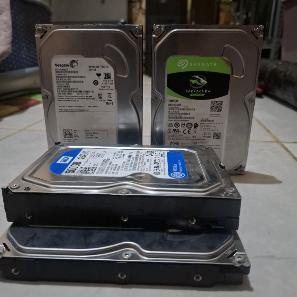Hardisk Internal Pc 500Gb Seagate, Wd Blue, Wd Black, Second Original
