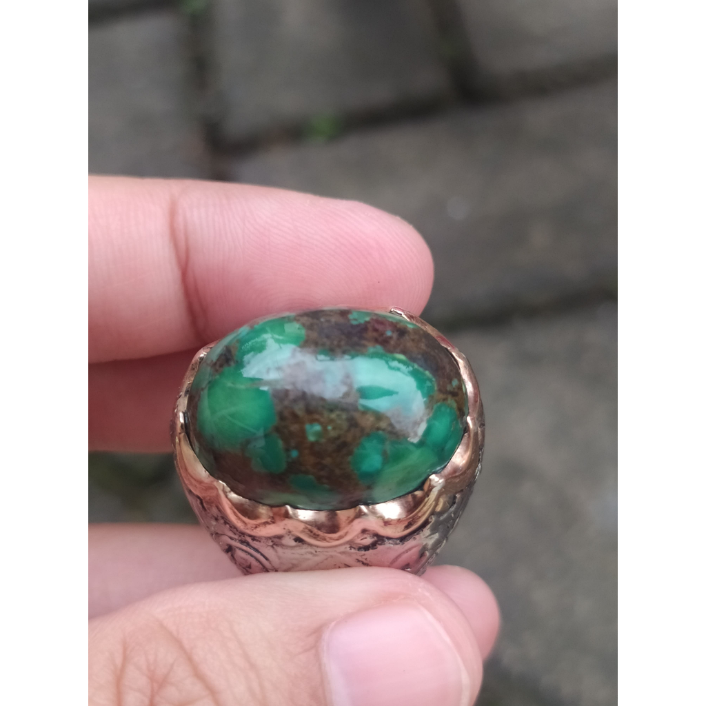 Natural Pirus Persia Hijau Kedondong Perak Tebal