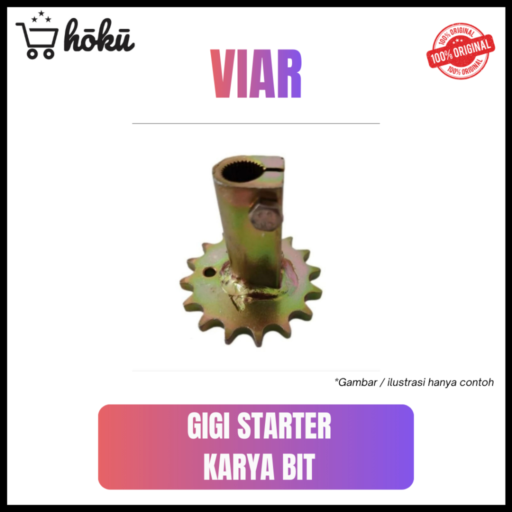 Gigi Starter Viar 100cc / Gear comp A Viar Bit /  Gigi Penghantar Starter Viar Roda Tiga Sparepart V