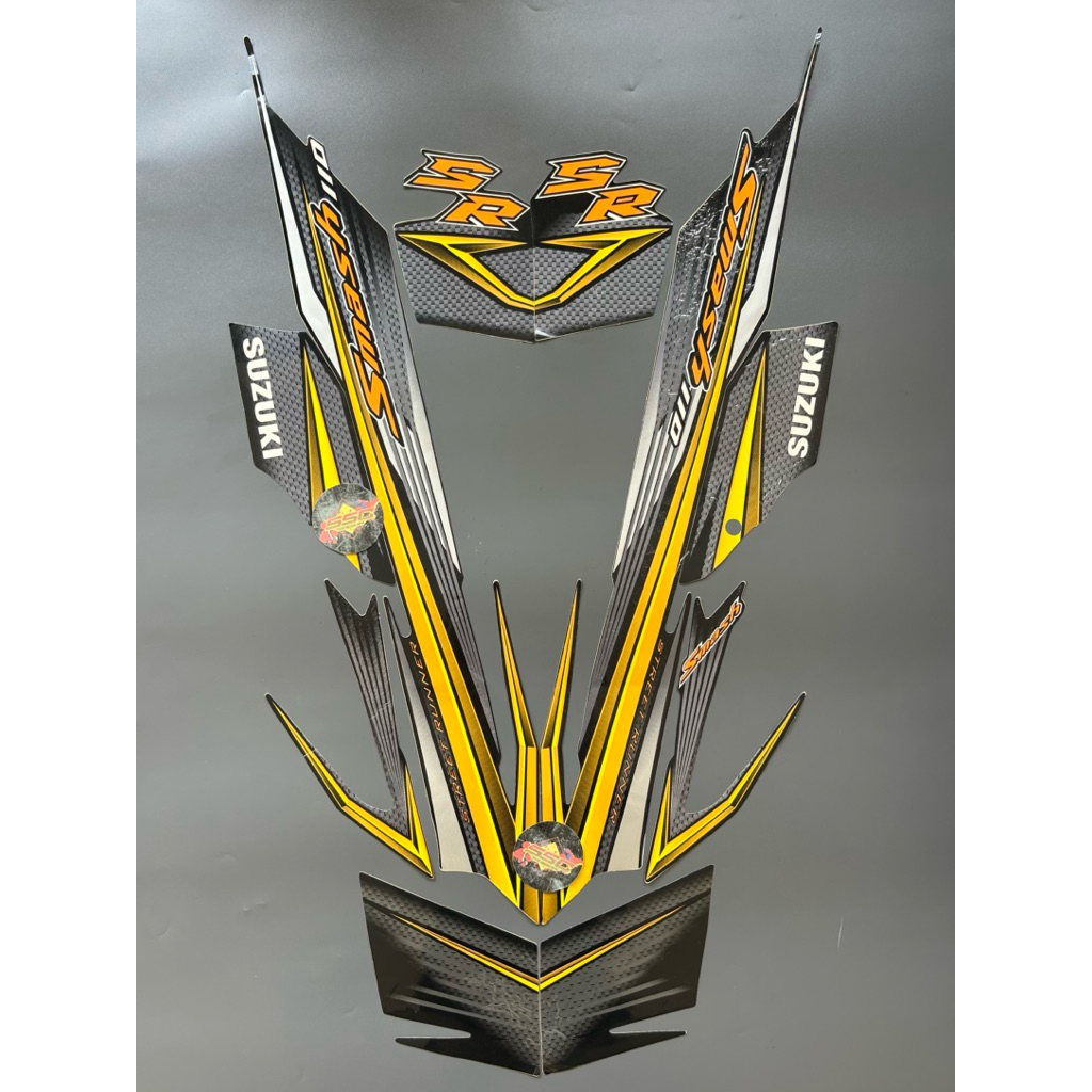 STRIPING STIKER SMASH SR 2007 HITAM GOLD