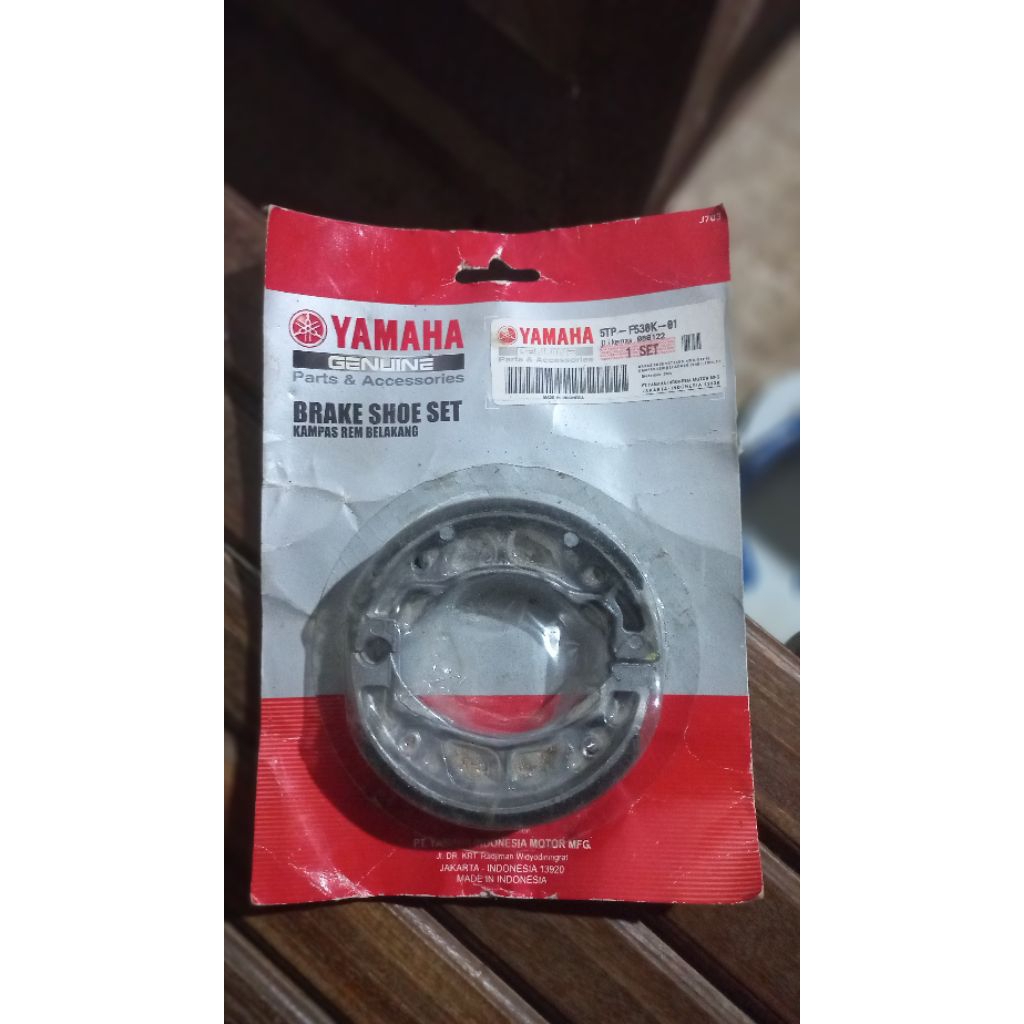 kampas rem belakang motor alfa