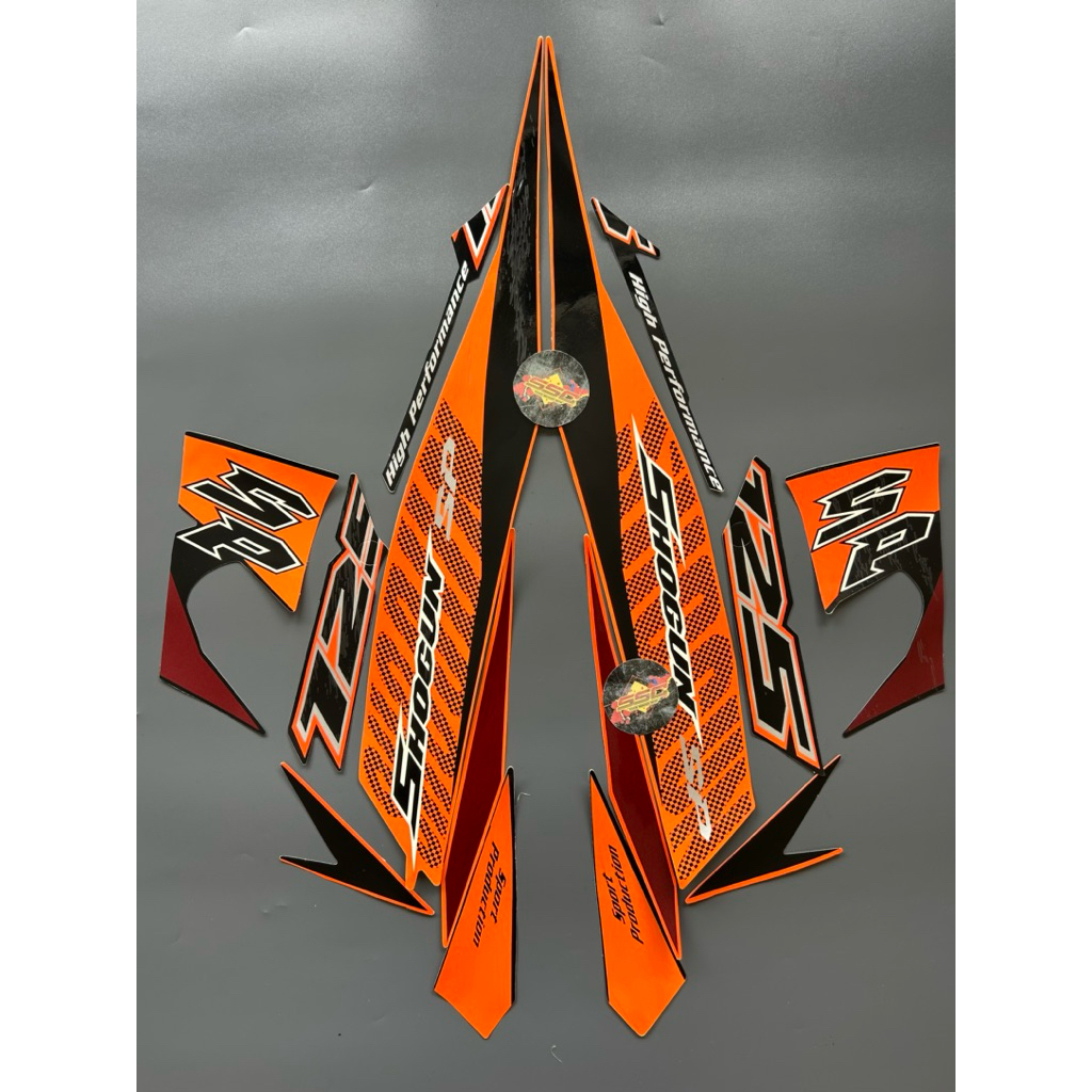STRIPING STIKER SHOGUN SP 125 2008 2009 OREN HITAM