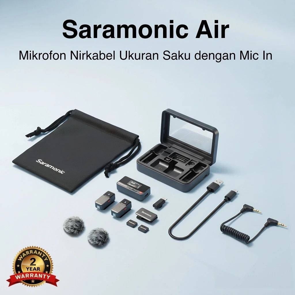 Mic Wireless Saramonic Air 01 Clip on Camera/Handphone