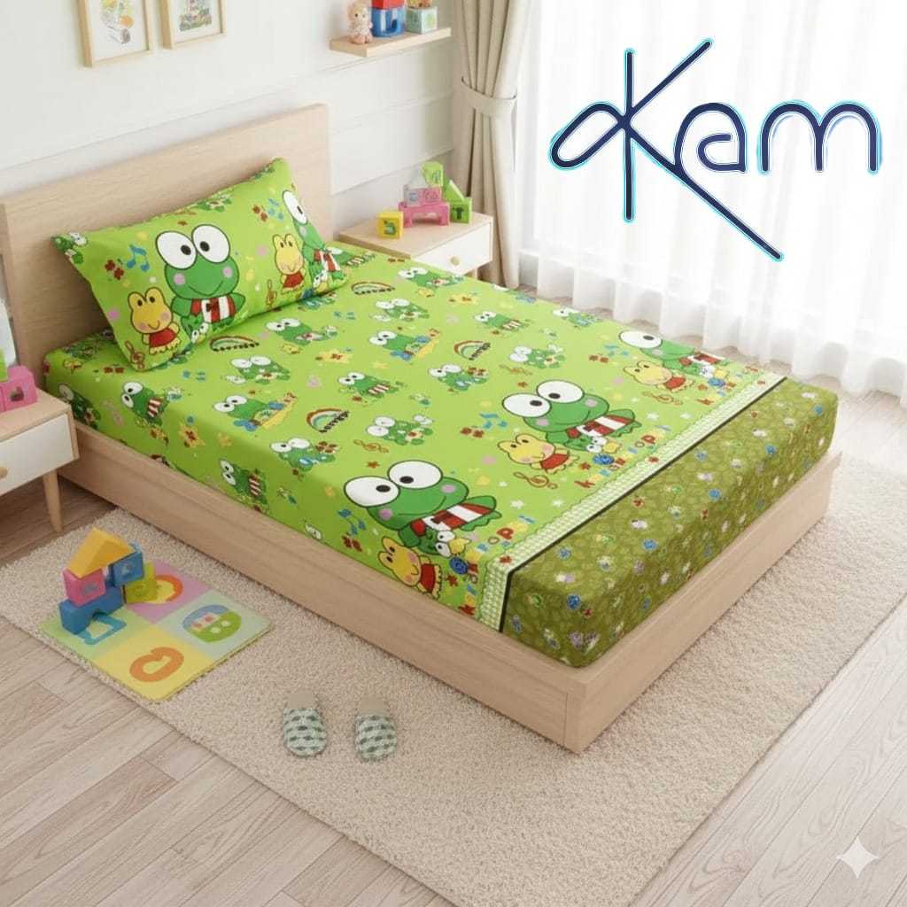 Sarung Kasur Busa Resleting Motif Terbaru, Motif Karakter Keropi, Spiderman, Rapunzel, Doraemon