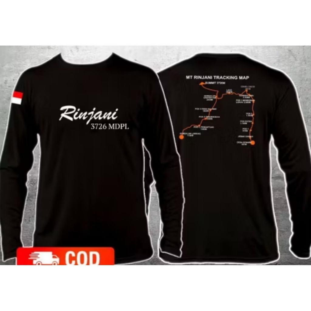 Kaos lengan panjang mt rinjan,bahan nyaman di pakai