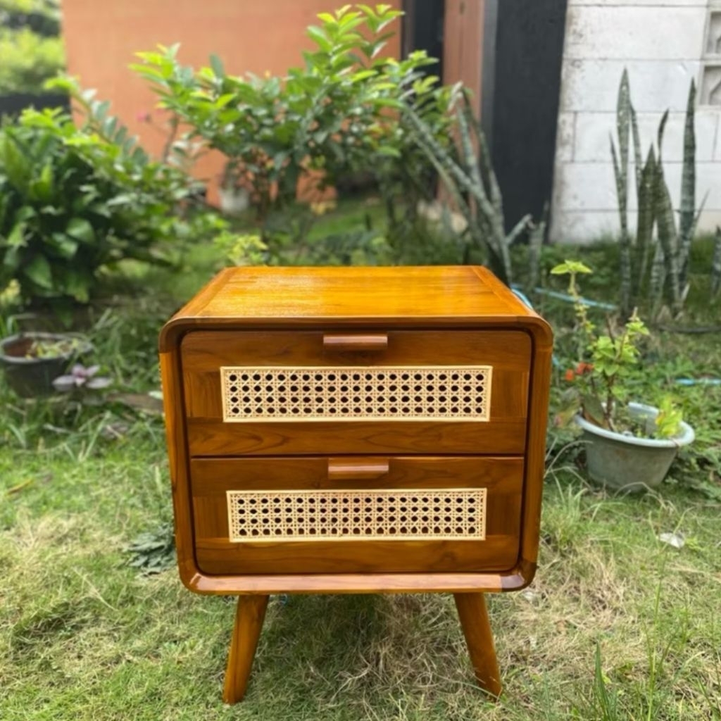 Nakas meja nakas minimalis meja kecil kamar tidur kayu jati