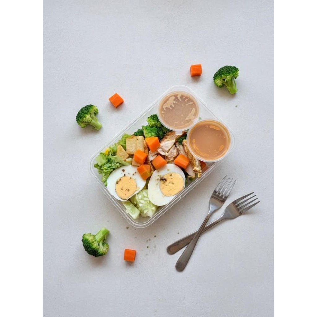 Salad sayur sehat segar ayam, telur & Beef • Salad sayur fresh