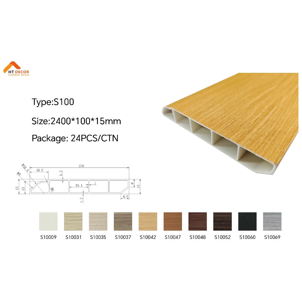 Plin Lantai PVC List 10 cm/ Skirting List Lantai Kayu / Plint PVC / Plint PVC / Aksesoris List Lanta