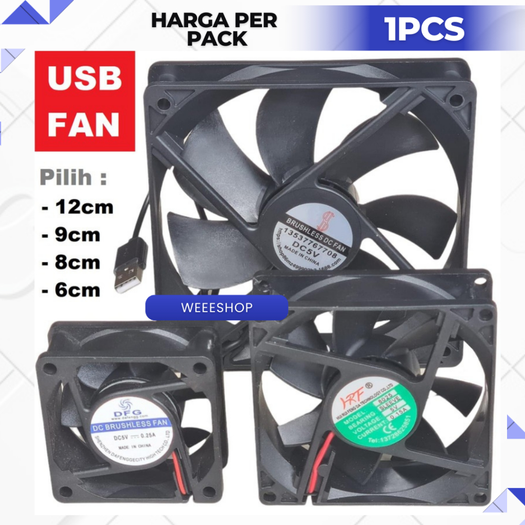 Cooling Fan USB 12cm Kipas Pendingin Tanpa Berisik | Fan STB TV Box Wifi Router Modem Aquascape Aqua