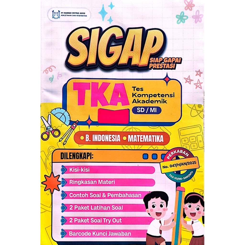 BUKU TKA TES KOMPETENSI AKADEMIK SD MI BAHASA INDONESIA MATEMATIKA UNTUK KELAS 6 KURIKULUM MERDEKA T