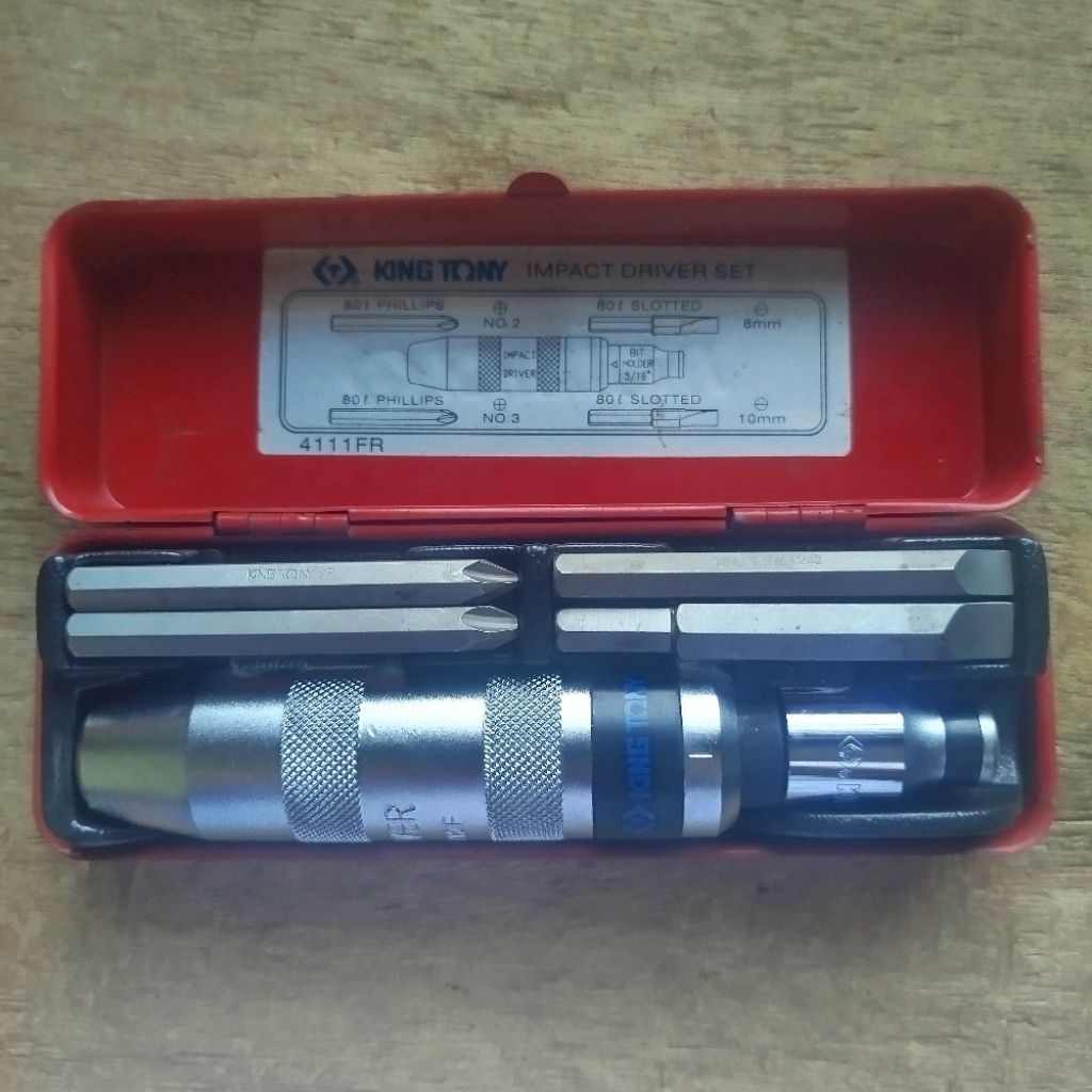 King Tony 4111FR Set Obeng Ketok (Impact Driver Set)