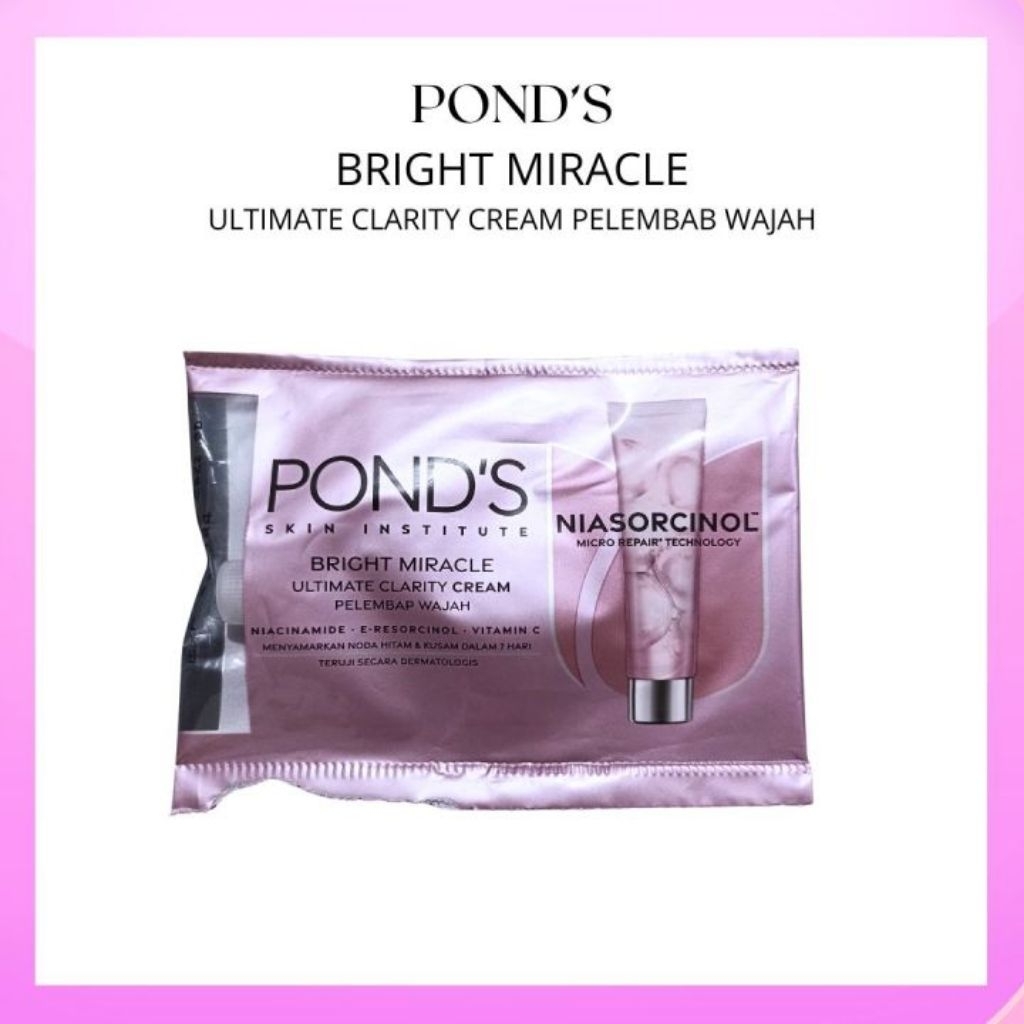POND'S BRIGHT MIRACLE CREAM SACHET/PONDS BRIGHT MIRACLE CREAM PELEMBAB WAJAH SASET